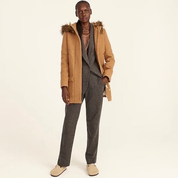 J Crew Coat Chateau Parka Italian Stadium Cloth Nello Gori in Tan - Picture 1 of 9